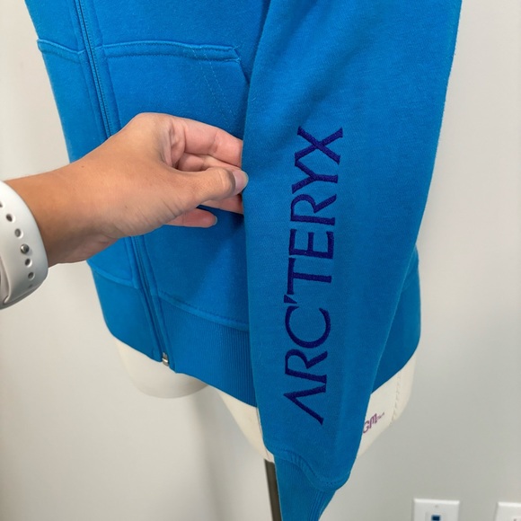 Women’s Arc’teryx Word On End Full Zip Hoodie Sweatshirt Blue Size XS - Picture 10 of 14